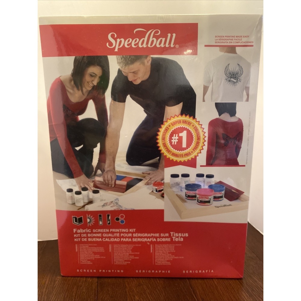 New/Sealed SPEEDBALL Super Value FABRIC SCREEN PRINTING‎ KIT  Model #4526